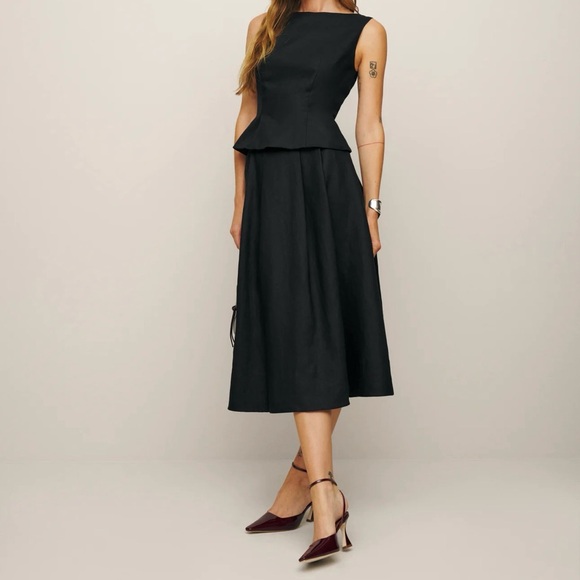 Reformation Tops - Moya linen two piece - reformation - black - NWT